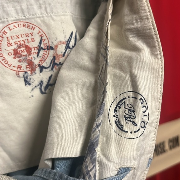Polo Ralph Lauren Men’s Flat Front Chino Style Lightweight Denim shorts Sz 38W - Picture 10 of 11